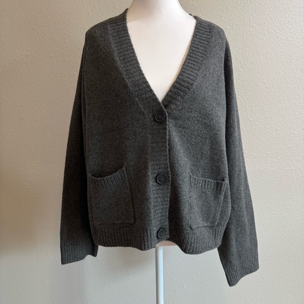 Silver Jeans Co. Wool-Blend Boxy Oversized Cardigan Cottagecore Academia Size L‎
